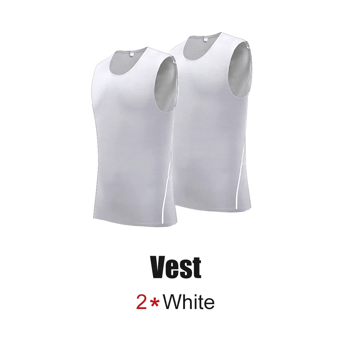 PSYCHE 2-Pack Men’s Compression Shirt Sleeveless Workout Tank Top Sports Base Layer Running Basketball, Sweat-Wicking Ultra-Breathable Muscle Support