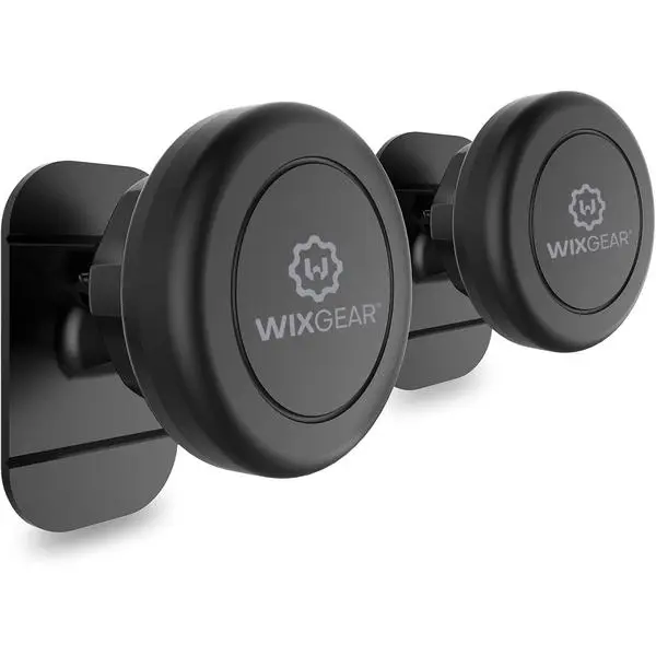 Magnetic Car Mount [2-Pack] - Universal Stick-On Dashboard Magnetic Phone Holder for Car, Strong Magnet Mount for Cell Phones & Mini Tablets with Swift-Snap Technology