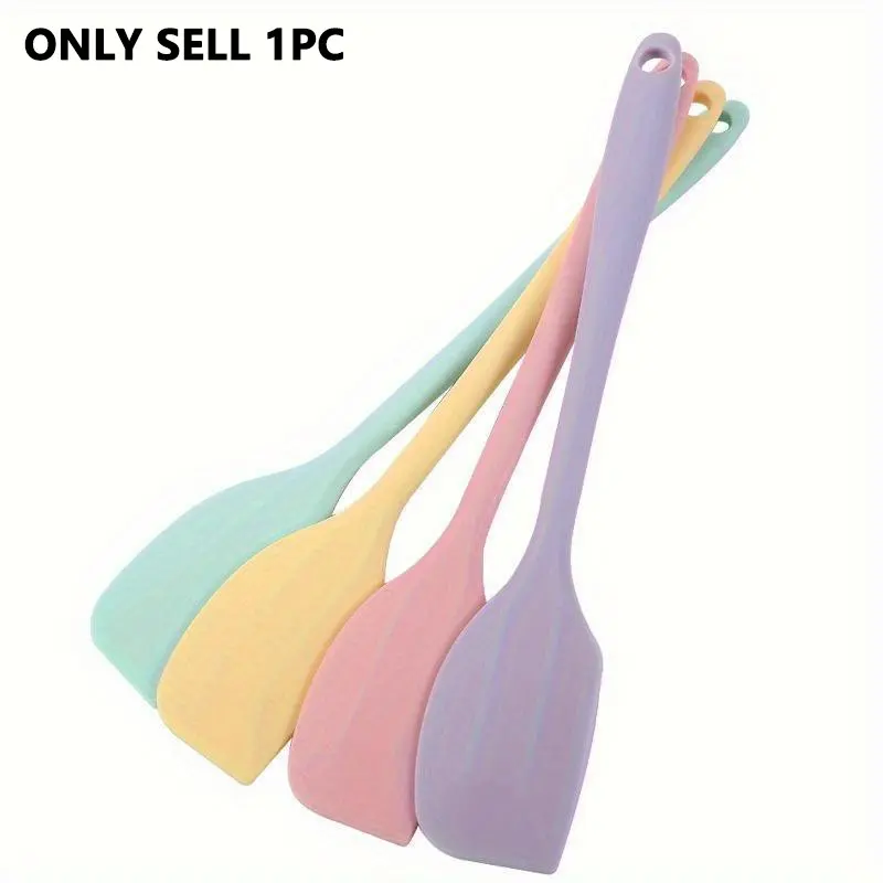 1pc Heat-Resistant Silicone Spatulas for Baking - Cream, Butter, Cake, Batter Scraper - Kitchenware Pastry Tools, Baking Tools and Accessories, Home Baking Supplies, Baking Utensils Supplies