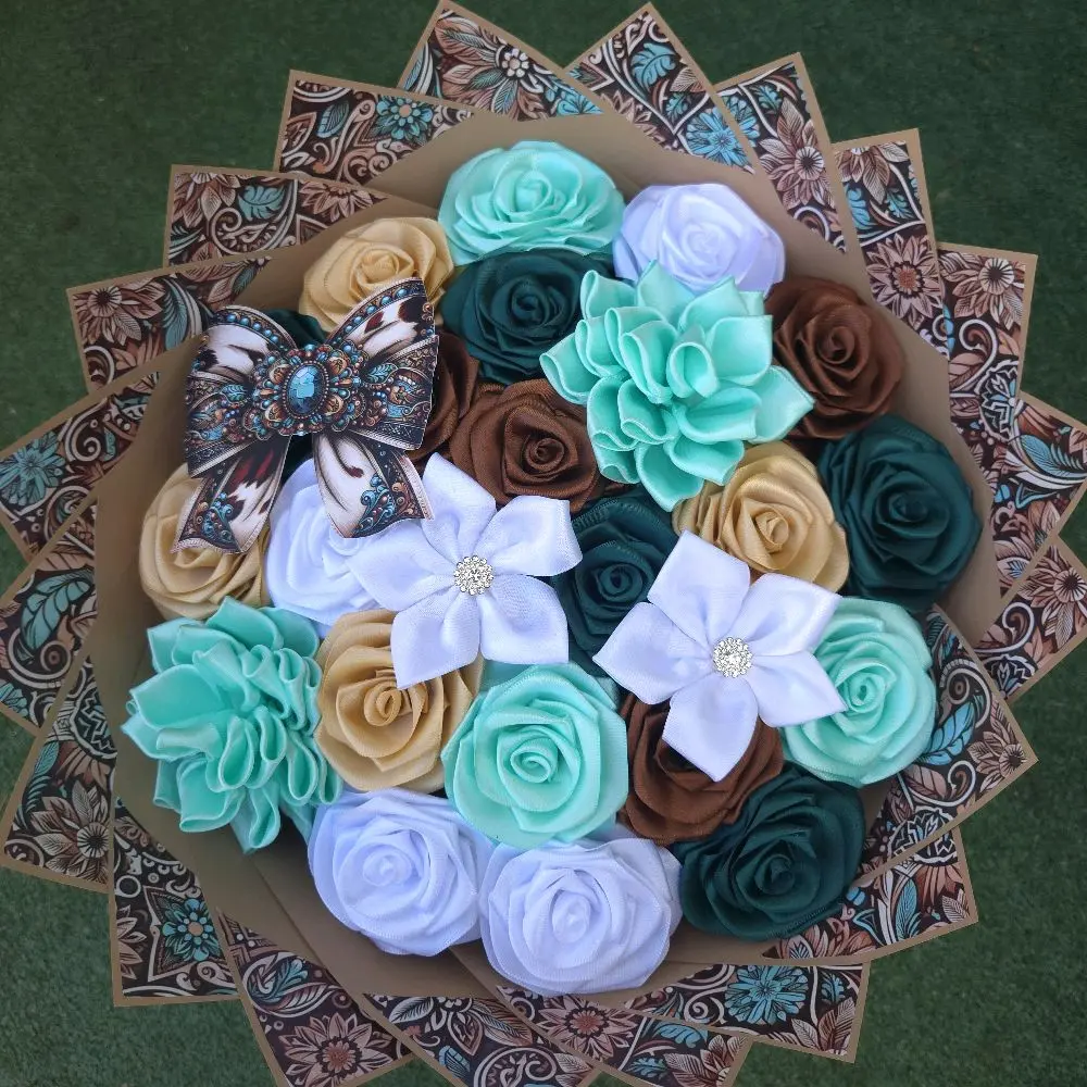 24 roses Western eternal rose bouquet arrangement flowers room decor gift regalo rancho