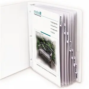 212 MAIN Heavyweight 2-in. Sheet Protectors with Index Tabs, Assorted Colors, for Document Storage