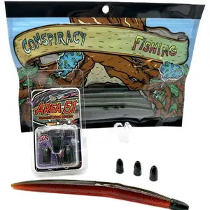 Candy Apple Flat Earth Worm/Tungsten Worm Weight Bundle