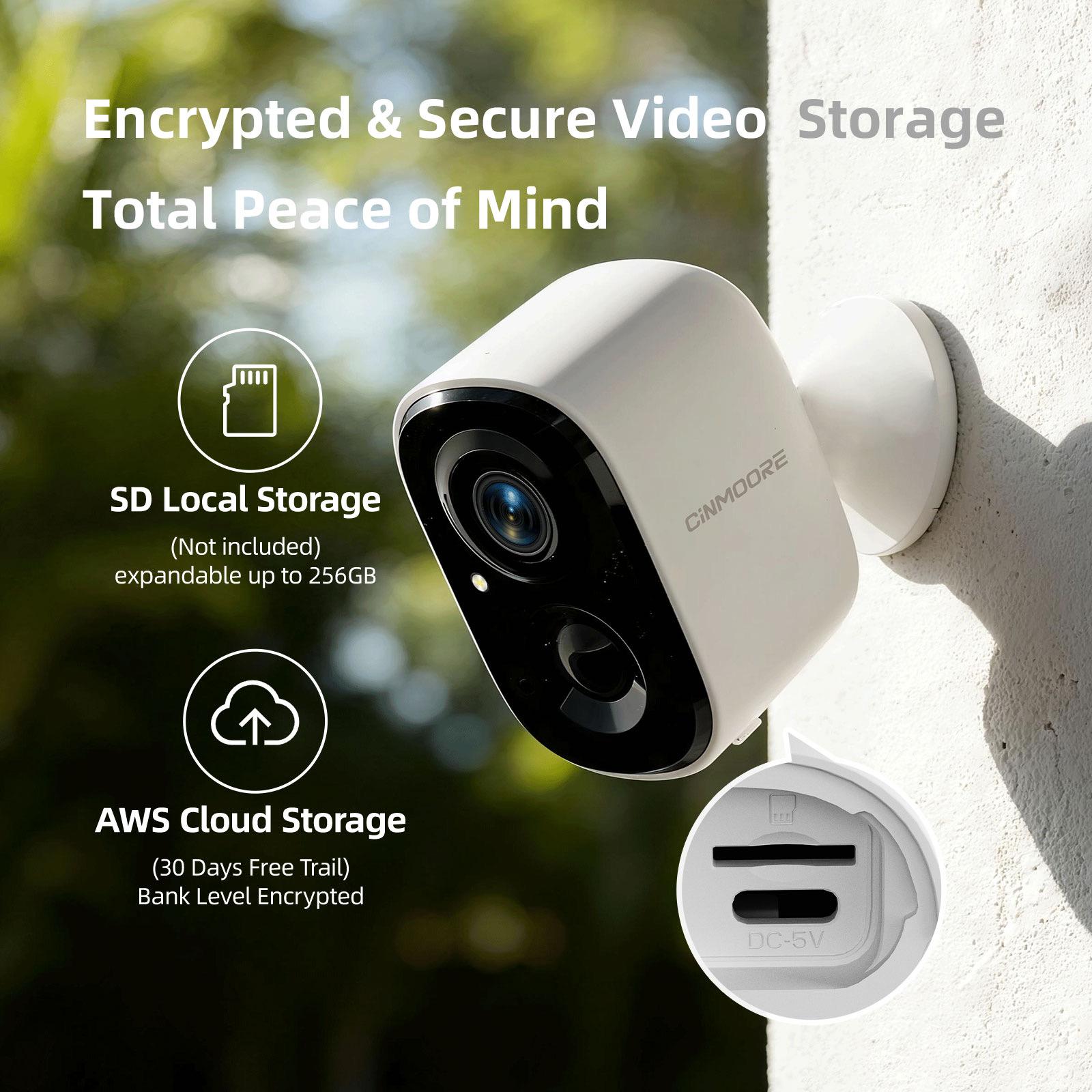 CINMOORE Outdoor/Indoor Magnetic wireless Camera 2.5K,Easy-install 2.4G WiFi Smart Garage Security Camera – HD Video, Full-color Night Vision, Motion Detection, Two-Way Audio, Smartphone Control Lens, Local Installation Card, Monitorin CINMOORE Outdoor/Indoor Magnetic wireless Camera 2.5K,Easy-install 2.4G WiFi Smart Garage Security Camera – HD Video, Full-color Night Vision, Motion Detection, Two-Way Audio, Smartphone Control Lens, Local Installation Card, Monitorin