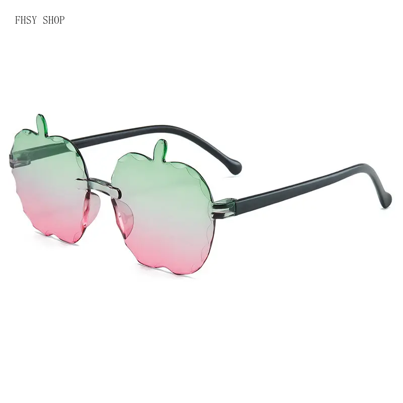 FHSY SHOP Novelty Apple Shaped Sunglasses UV400 Protection Gradient Green-Pink Lens for Summer Beach Parties, Food Festivals, and Fun Photo Booth Props polarized glasses