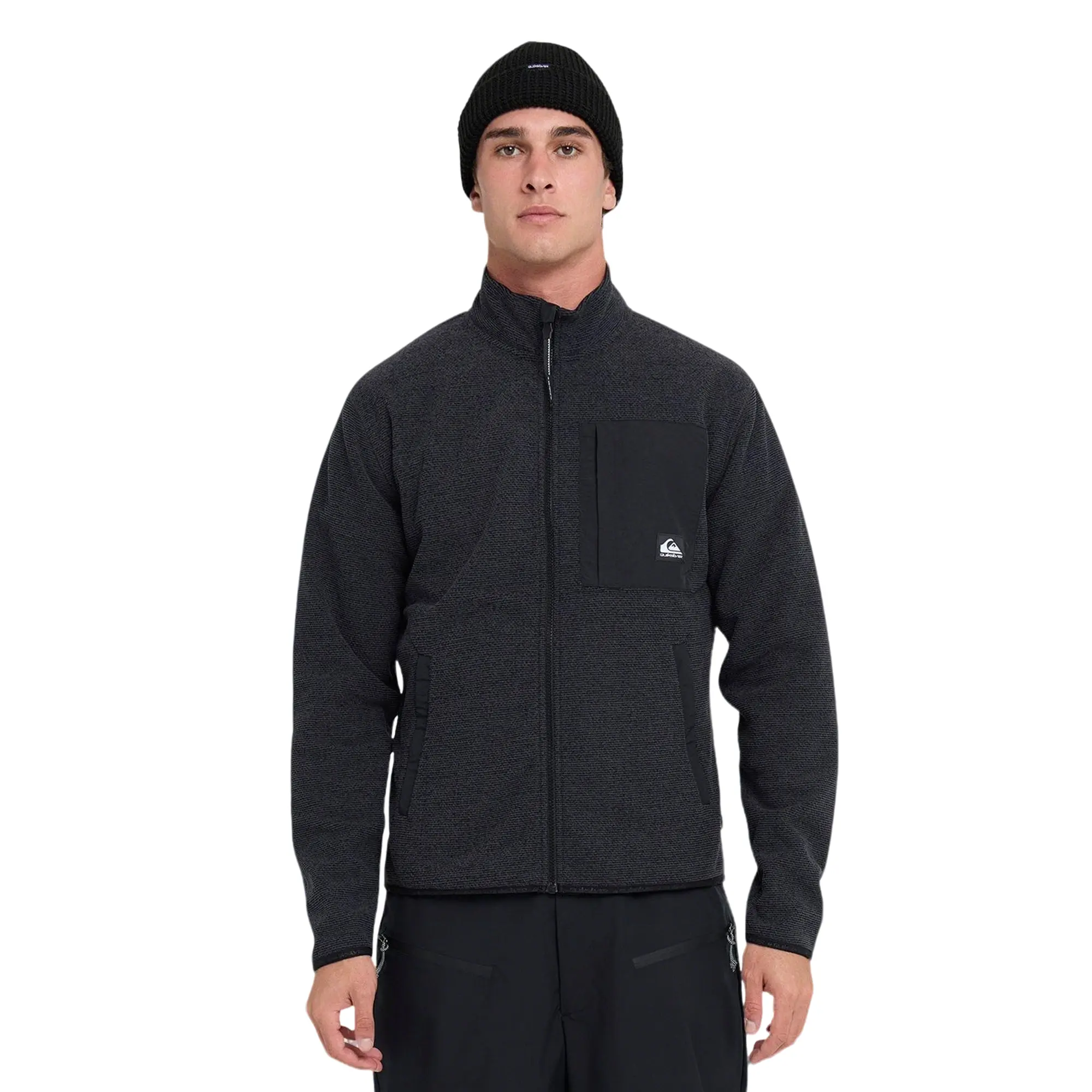 Quiksilver | Aker Full Zip Technical Fleece | Chest Pocket Cozy Fleece | Everyday Wear & Casual Streetwear
