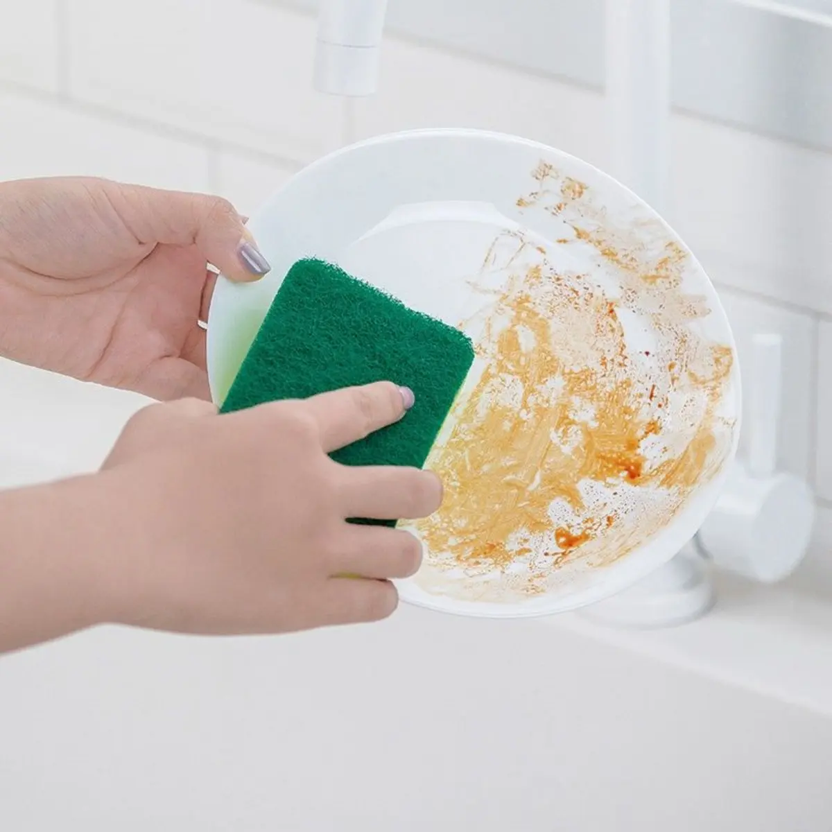 Sponge cleaning cloth, dishwashing cloth, kitchen cloth, non greasy, strong stain remover, non hair removal brush, sponge wipe