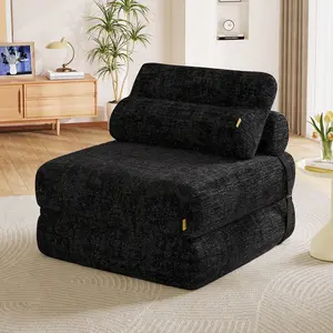 Pinmoco Pinmoco 3-in-1 Multifunctional Frameless Convertible Sofa. Foldable mattress with headrest and back support; perfect for small living rooms.