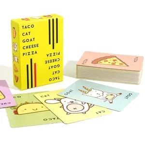 Cartoon Food Pattern Card Game, 1 Set Food Themed Party Game, Family Interactive Board Game Toy, Game Card