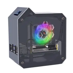 52Pi Mini Tower Kit for Raspberry Pi 5, Pi 5 Case with ICE Tower Cooler, 0.96'' OLED Module, GPIO 1 to 2 Expansion Board for Raspberry Pi 5 8GB 4GB