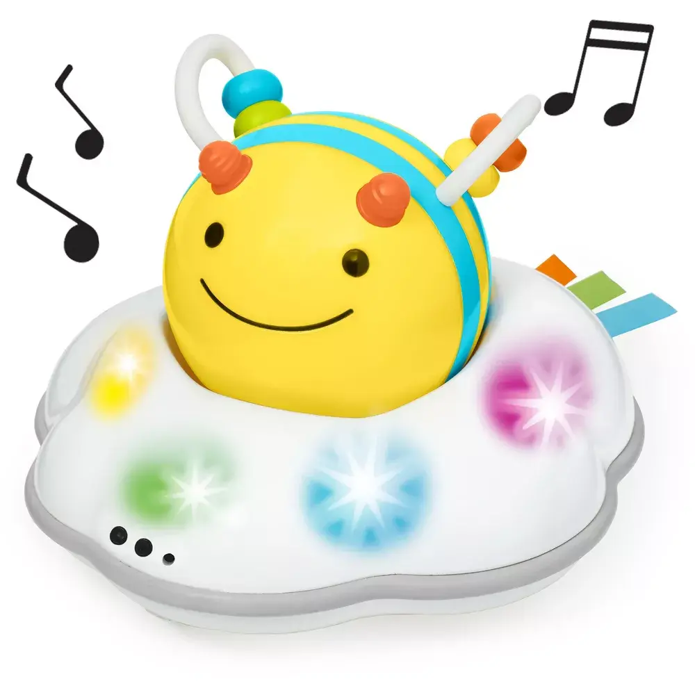 Skip Hop Interactive Bee & Cloud Motorized Crawl Toy with Lights and Music