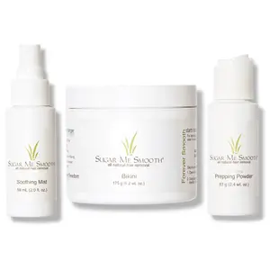 Sugar Me Smooth Bikini Hair Removal Kit - All Natural Sugar Wax for Sensitive Skin, Includes Soothing Mist & Prepping Powder, No Heat, No Strips, No Mess