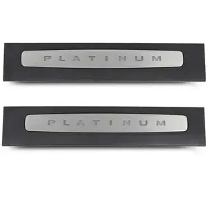LED Platinum Door Sill Plates Fit For 2017-2022 Ford F250 F350 F450 F550 Super Duty Crew Cab