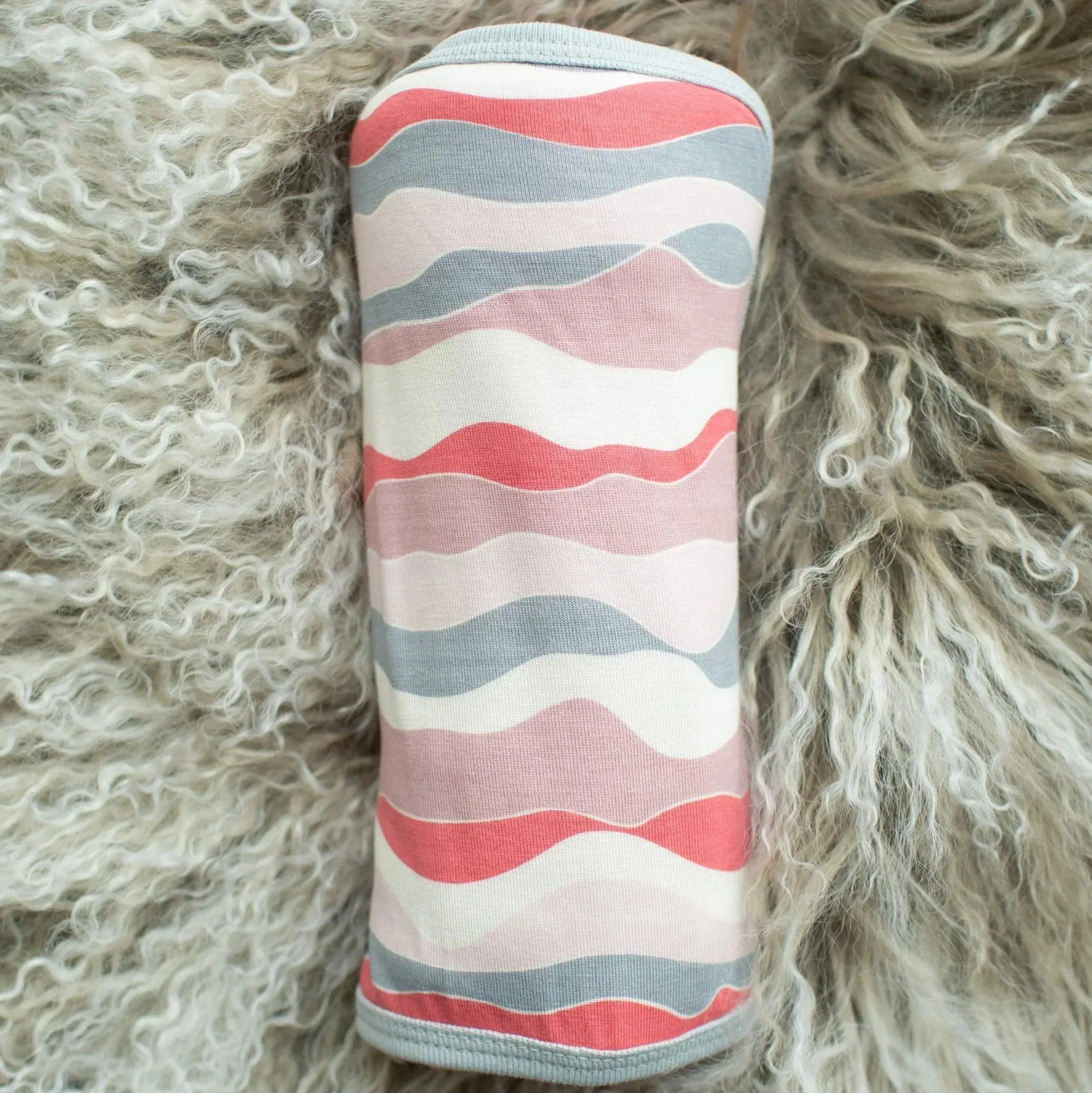 Bestaroo Pink Waves Swaddle Blanket, Super Soft Lenzing Micromodal Stretch Baby Wrap, Pink Waves Print, Multi Use Swaddle, Stroller & Nursing Cover, 38 x 38