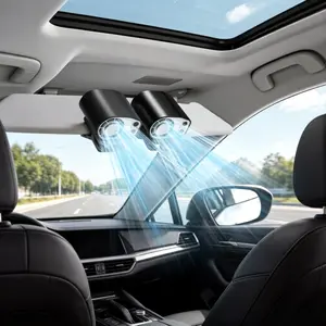 【Summer Survivals】Joytutus Car Fan 2026 Portable Car LCD Clip Personal Clip-On Fan - 360° Rotatable, 100-Speed Wind, 12V USB Rechargeable 1800mAh/3000mAh Battery-Powered Portable Fan, Low Noise, Clamp-Anywhere, Summerwins Car Accessories High Velocity Fan