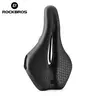 ROCKBROS Soft Durable Hollow Iron-Base Bike Saddle - Ergonomic Shape, Streamlined Design, Breathable Structure, Foam Cushion, Matte Easy-Clean, Durable and Waterproof Surface, Long-Term Use Adults' MTB & Road Cycling Gear