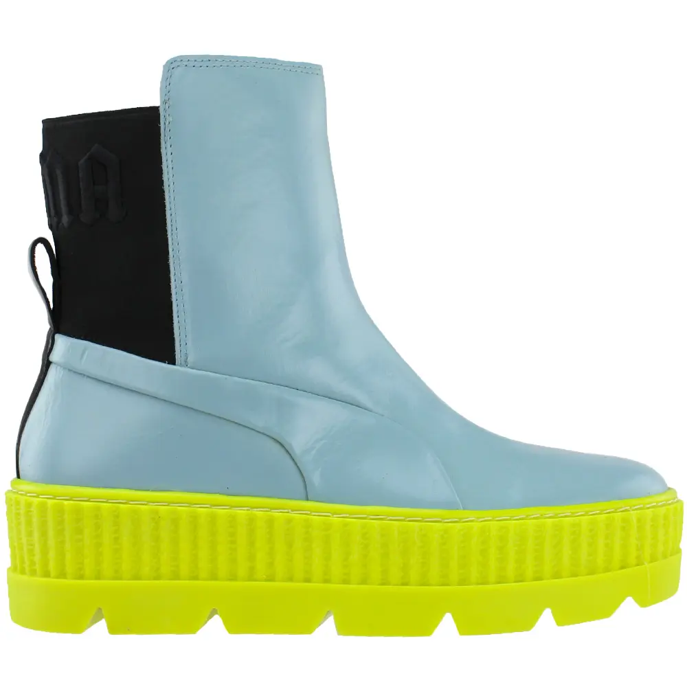 PUMA Womens Fenty X Chelsea Combat Casual Boots Ankle - Blue