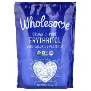Wholesome Sweeteners Organic Pure Erythritol, Zero Calorie Sweetener, 12 oz (340 g)
