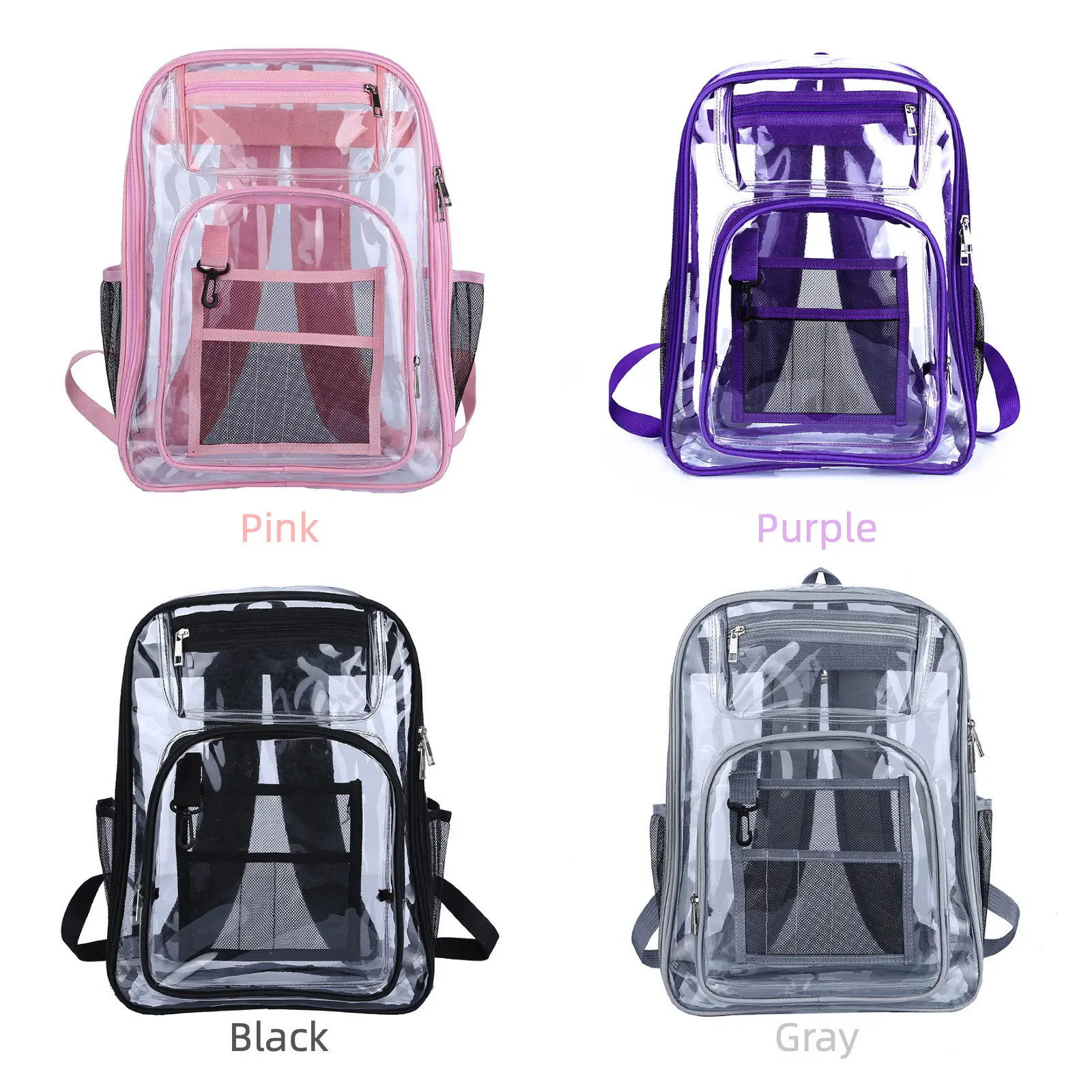 Clear Backpack Heavy Duty PVC Waterproof for Men and Women, 15.6 Inch Laptop Backpack, Daily Matching, 20L Capacity