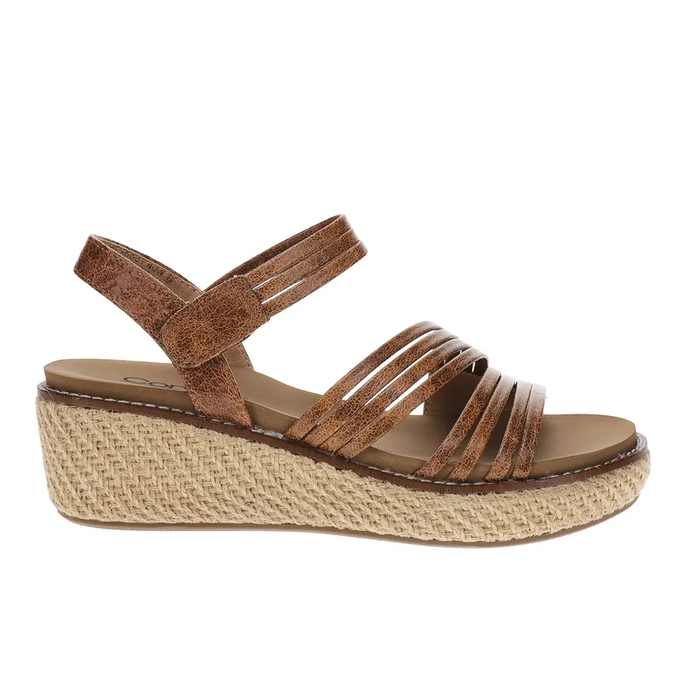 Corkys Womens What About Now Strappy  Casual Sandals Casual Mid Heel 2-3" - Brown