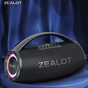 ZEALOT S97 Wireless Speaker, 80W Portable Subwoofer Wireless Speaker with Handle, HiFi Sound Quality, Waterproof IPX 5, 16000mAh Battery, Mobile Power Bank, Audio
