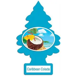 12x Little Trees Caribbean Colada Hanging Air Freshener | Long Lasting Scent Car Freshener | Odor Eliminator Car Accessory 1ct