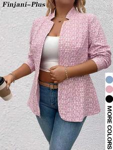 plus size women's casual loose-fitting coat for fall & winter, comfortable moderate thickness outerwear for everyday style