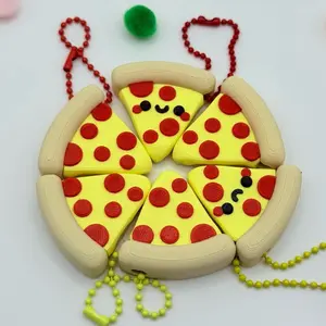 Pizza Slices Keychains | 3D Printed Collectible for Desk Decoration Ornaments Keychain