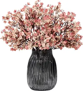 Lifewit Baby’s Breath Artificial Flowers, Silk Gypsophila Faux Floral Stems for Wedding Bouquets, Home Decor, Centerpieces, DIY Arrangements, Farmhouse & Party Decorations (Beige Brown, 10 Bundles)