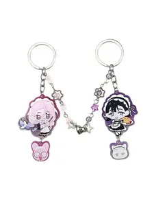 Alien Stage Magnetic Keychain Acrylic Charm Gift Bag Accessory, Anime Peripheral Chain Print, All Seasons, No Choking Hazard, Cute Charms Keychain, Keychain For Bags, Trendy Cute Keychain