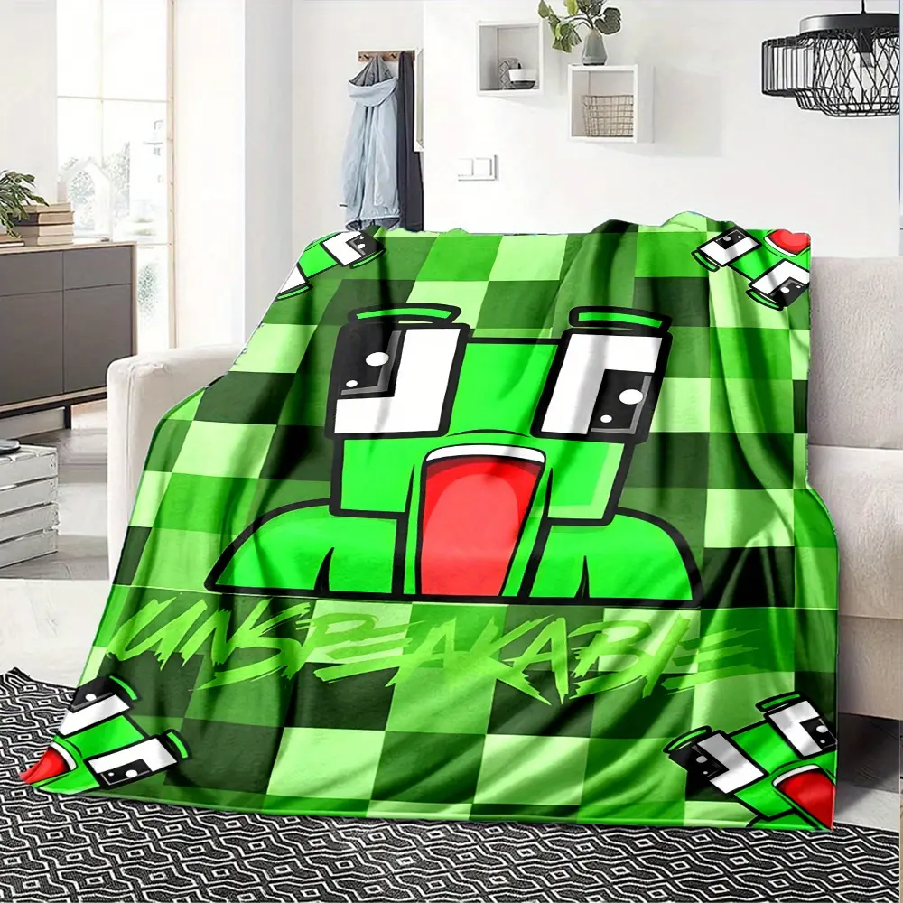 Unspeakable cartoon-inspired print ultra-soft flannel blanket - versatile and perfect for indoor and outdoor use, suitable for all seasons.