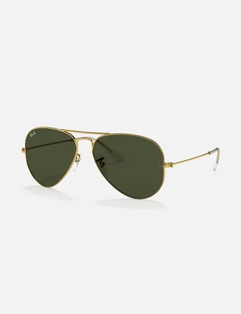 Ray-Ban Aviator Classic Sunglasses Arista Gold Frame G-15 Green Crystal Lens 58mm UV Protection for Men Women