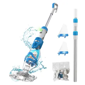 【Spring Cleaning】Enhulk Latest Upgrade PC22 Pool Vacuum for Above Ground Pools with Telescopic Pole, 2 Suction Modes, More Professional, Ergonomic Handle Design, 18.5 Gals/Min Deep Cleaning Cordless Battery Operated, with Filter Ball, Pro-Level Clean,