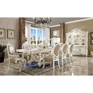 ACME Versailles  Arm Chair (Set-2), PU & Bone White Finsih
