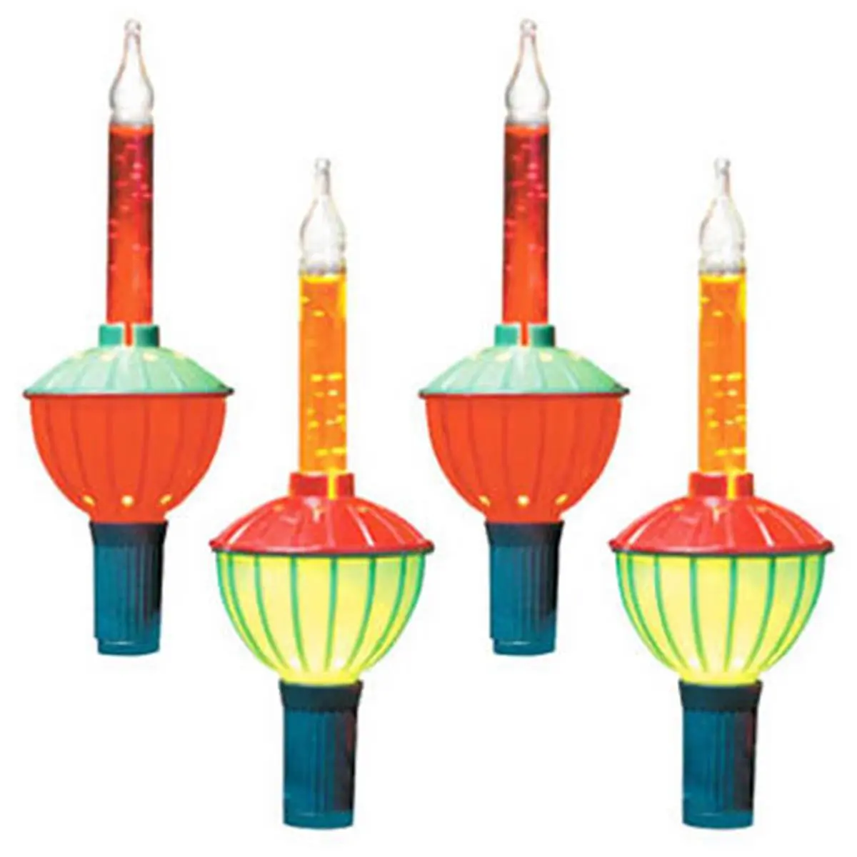 Noma Inliten V28077-88 7-Light Traditional Colorful Party Bubble Light Set, Fully Assembled, Indoor Only, Colorful Party Light