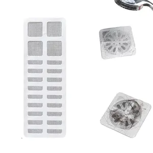 10/20/30/50/100PCS Disposable Shower Drain Hair Catcher, Drain Protector, 2026 Upgrade Adhesive Drain Cover Stickers to Trap Hair, Disposable Floor Drain Sticker for Bathroom, Kitchen, Tub, Sink, Laundry, Shower, Bathroom Accessory