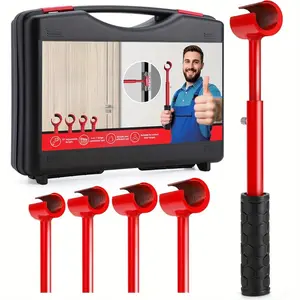 4-in-1 Hinge Clearance Adjustment Wrench Set, suitable for the repair of residential and commercial heavy-duty door hinges, and a repair tool for round bolt door hinges