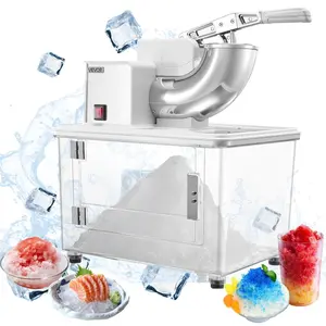 VEVOR Ice Crusher Machine, 440lbs Per Hour Electric 4 Blades Snow Cone Maker, All Stainless Steel Shaved Ice Machine with Bowl and Cover, 350W 1400RPM Ice - Shaver for Home and Commercial Use, SilverVEVOR Super Brand Day