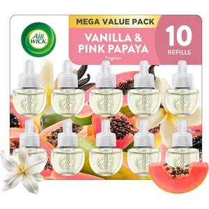 Plug in scented oil refill 10ct vanilla and pink papaya air freshener essential oils