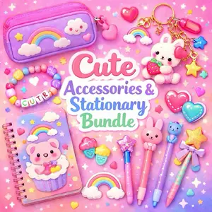 5 MariviScoops Cute Accessories & Stationery Set