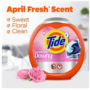 Tide Power PODS with Downy Soft Boosters Laundry Detergent Pacs April Fresh Scent 25 Count XL Pods Equal 2 Original Pods