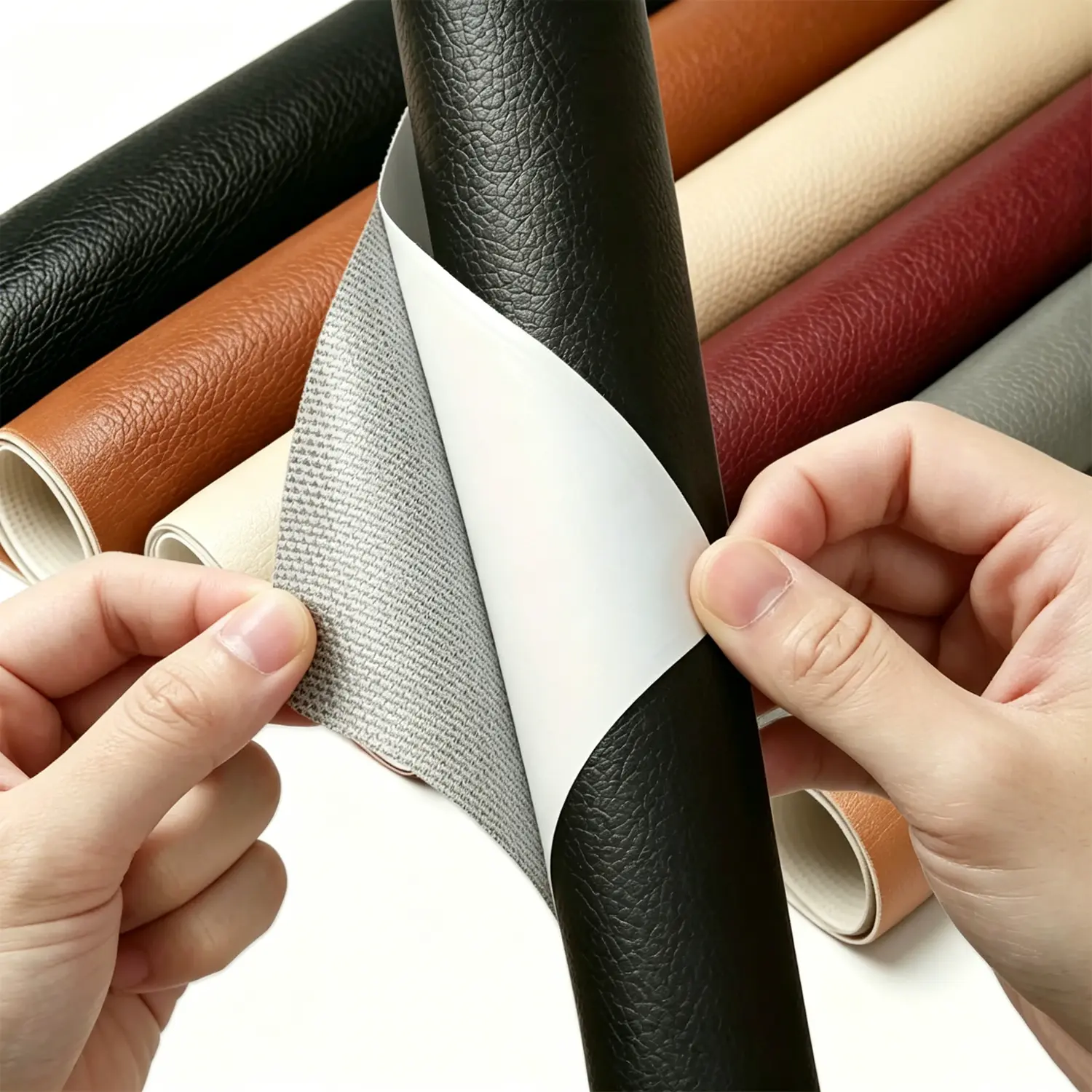 Leather Repair Patch, 20x54 in Self-Adhesive Removable Adhesive Furniture Stickers, Waterproof Cuttable Durable PVC Patch with Clean Removal, Easy to Wipe Clean for Couch & Car Seat Repair