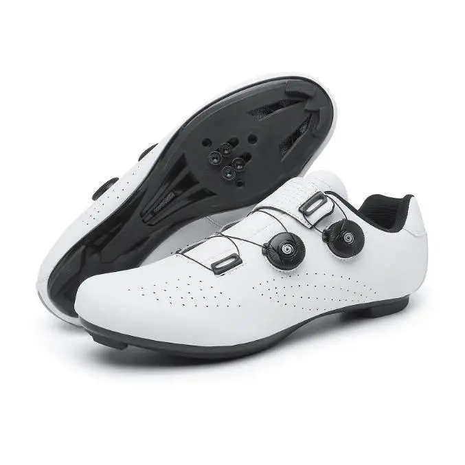 [Sneakers] Men'S Professional Cycling Shoes Rotary Buckle Solid Color Luminous Color Changing Cycling Shoes Mountain Road Bike Shoes Lock Bottom Women'S Professional Cycling Shoes