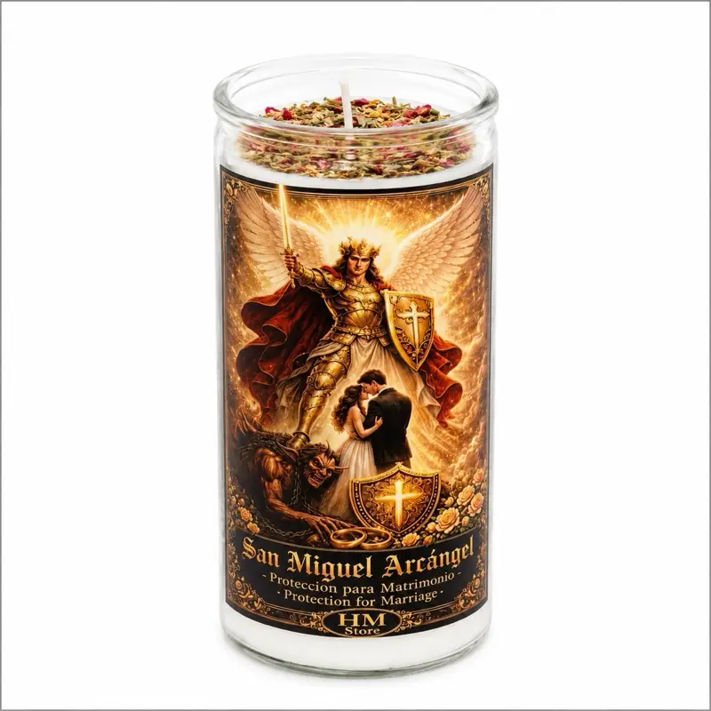 Saint Michael Archangel 14-Day Protection Candle for Marriage, Love & Family Unity