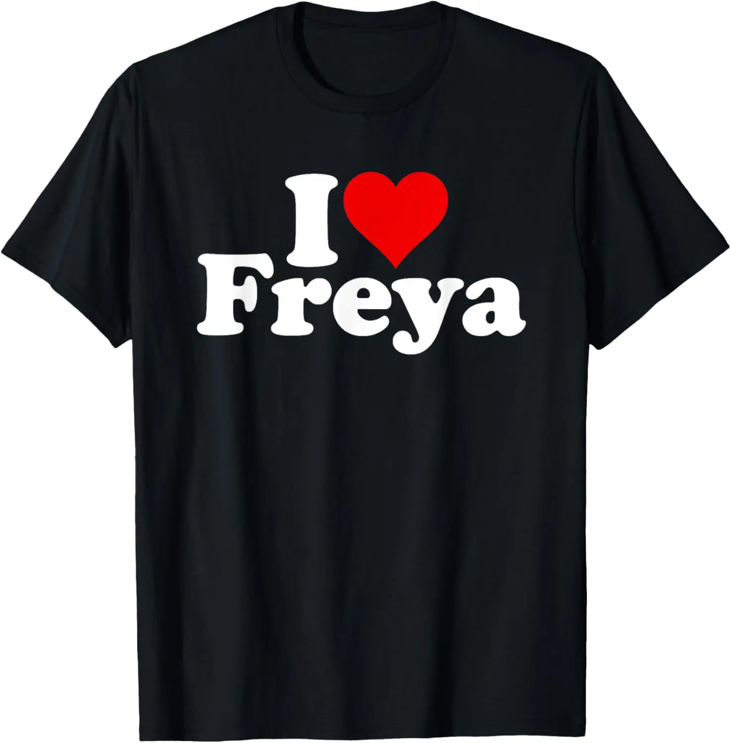 I LOVE HEART FREYA T-Shirt Pure Cotton Graphic Tees Menswear Top: Gifts for Men & Women