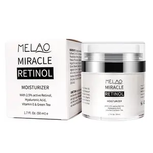 Miracle Retinol Cream, with 2.5% Active Retinol, Anti-aging, Moistening, Repairing, Smooth , Fade Fine Lines, Replenish Skin Collagen, Vacuum Design Bottle, Hyaluronic Acid Vitamin E cream