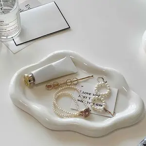 Simple Jewelry Storage Tray, Makeup Removal Tray, Mini Bedside Vanity, Anti-Loss Tray, Home Essentials, Model_xinghao, Organiser