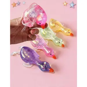 1PC Glitter Crystal Duck Soft Slow Rebound Sticky Stress Relief Toy, Cute for All Ages, Ideal for Holiday, Birthday, Easter, Halloween, Christmas & Mother's Day Gifts