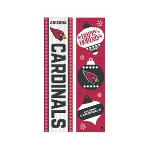 Evergreen NFL 4 7" Wood Double Sided Christmas Leaner Sign