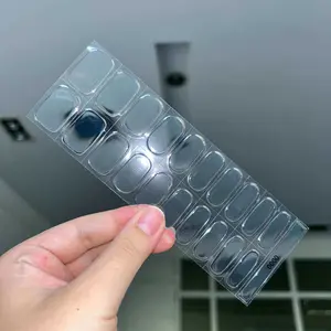 August Nails QUINNAS TRANSPARENT EXTENSION Semi-Cured Gel Nail Wraps, Semi Cured Gel Nail Strips【BUY ANY 2 NAIL KITS GET FREE UV LAMP】- NG200052
