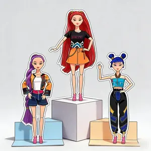 2026 Hot Music Style The Demon Girls Group Anime Figure Lumi MiLa  Action Figure Cosplay Doll Cute Gift for Kids Birthday Gifts